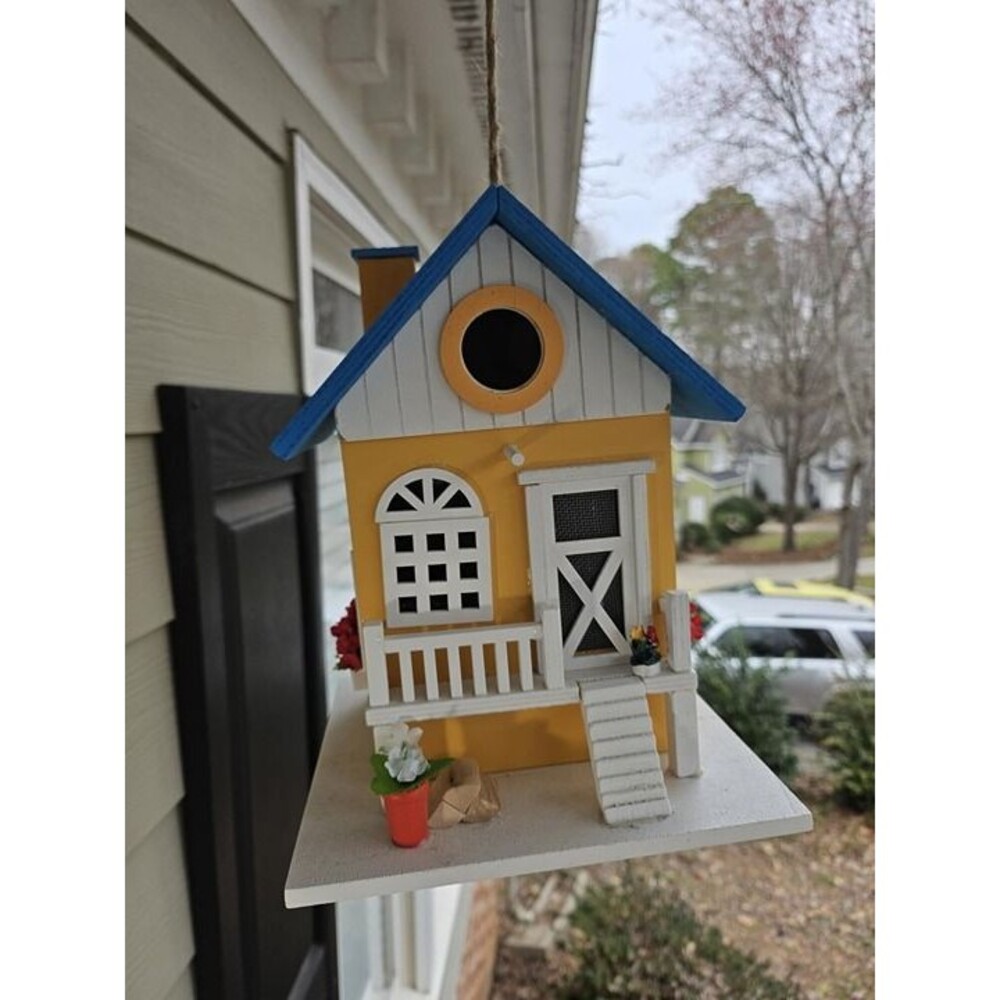 Hanging Colourful Birdhouse Bird Feeder
